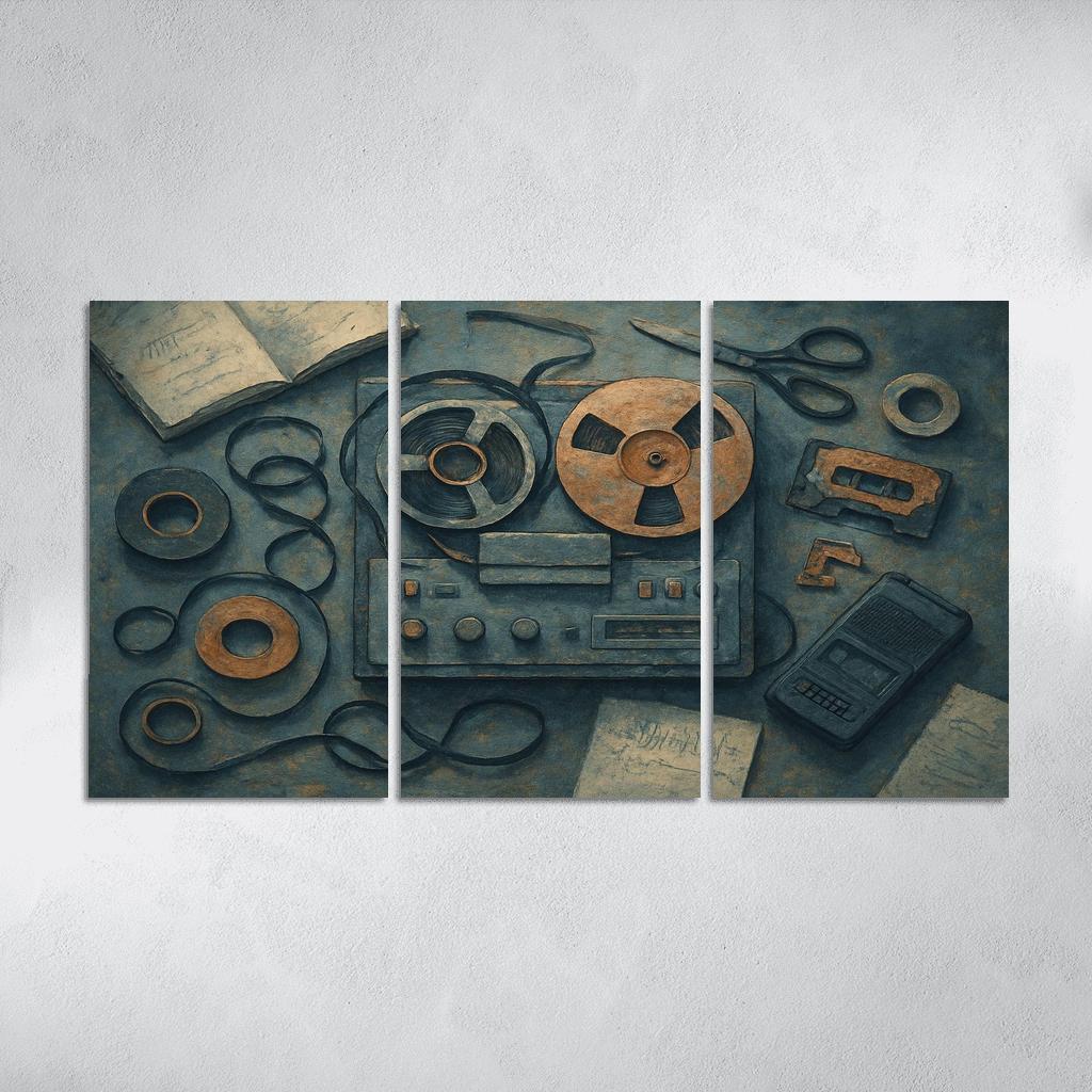 Analog Sound Collage oil paintings frame