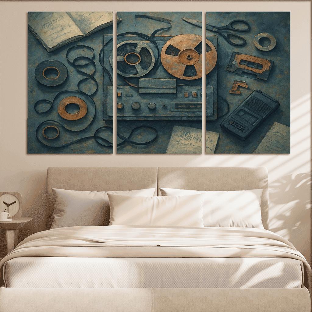 Analog Sound Collage oil paintings frame