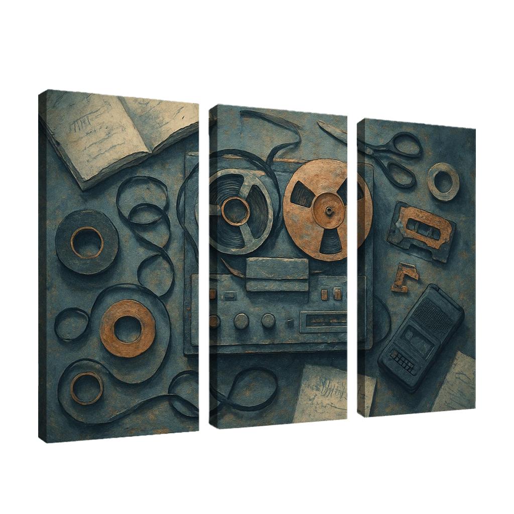 Analog Sound Collage oil paintings frame