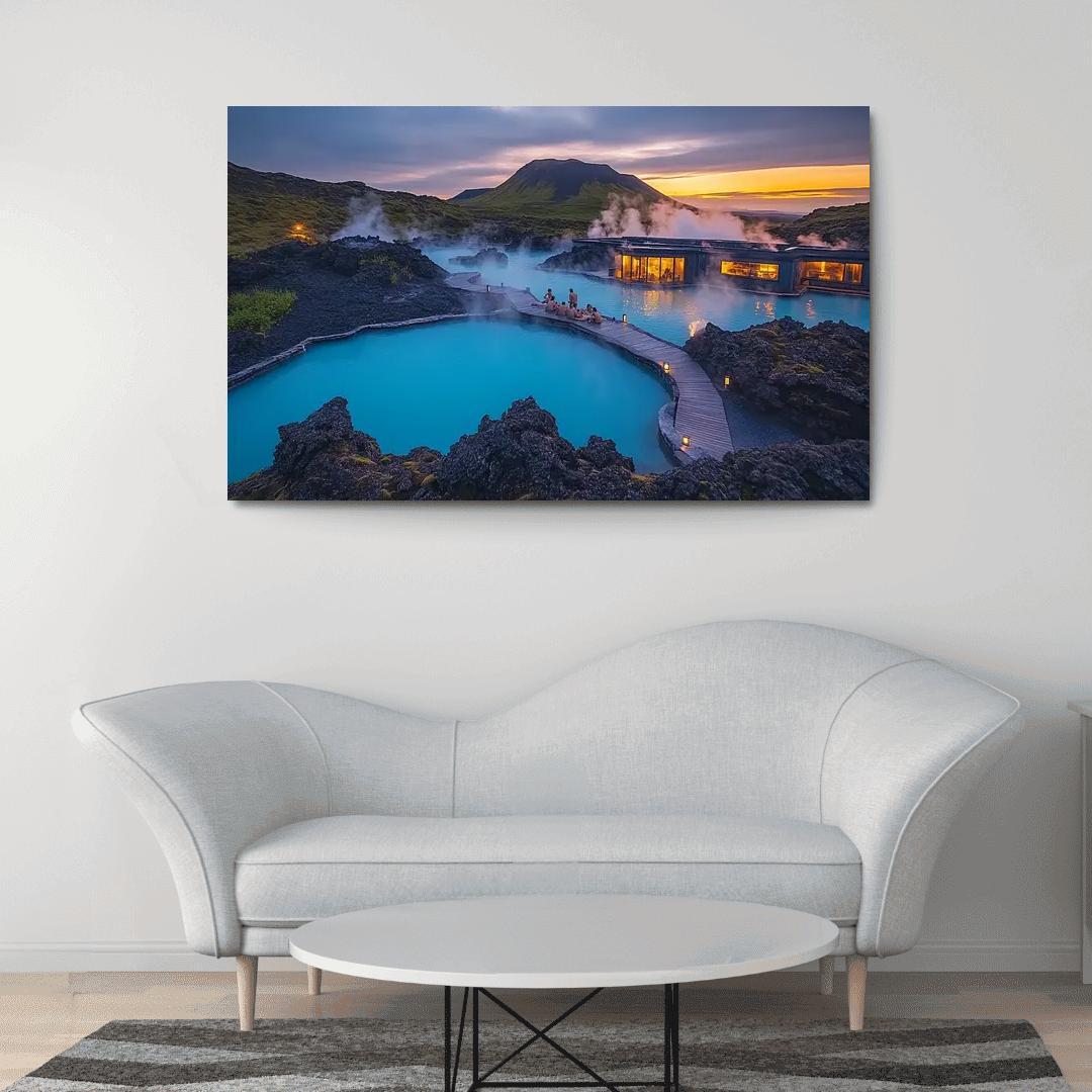 The Blue Lagoon multi-panel paintings