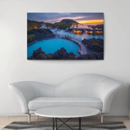 The Blue Lagoon multi-panel paintings
