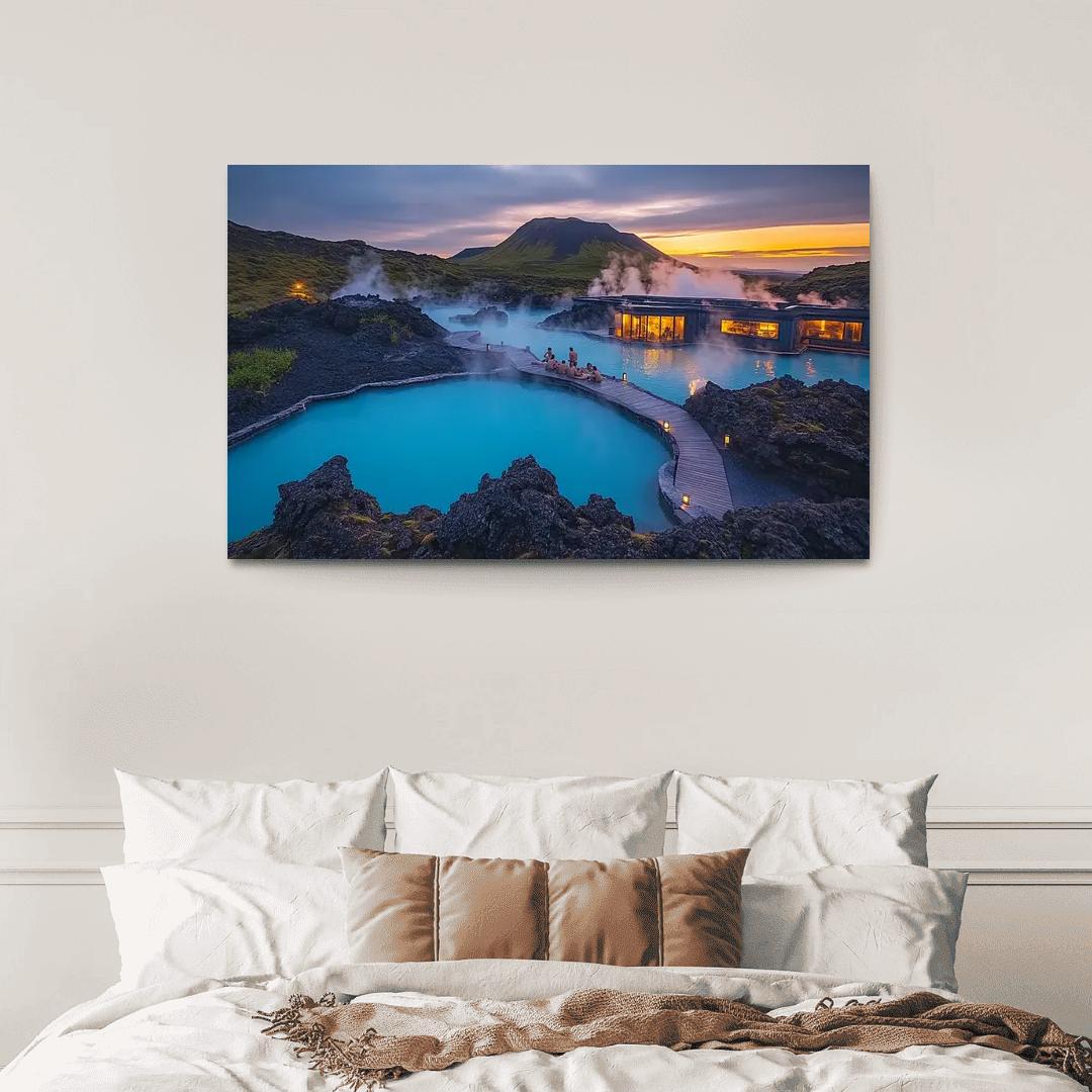 The Blue Lagoon multi-panel paintings