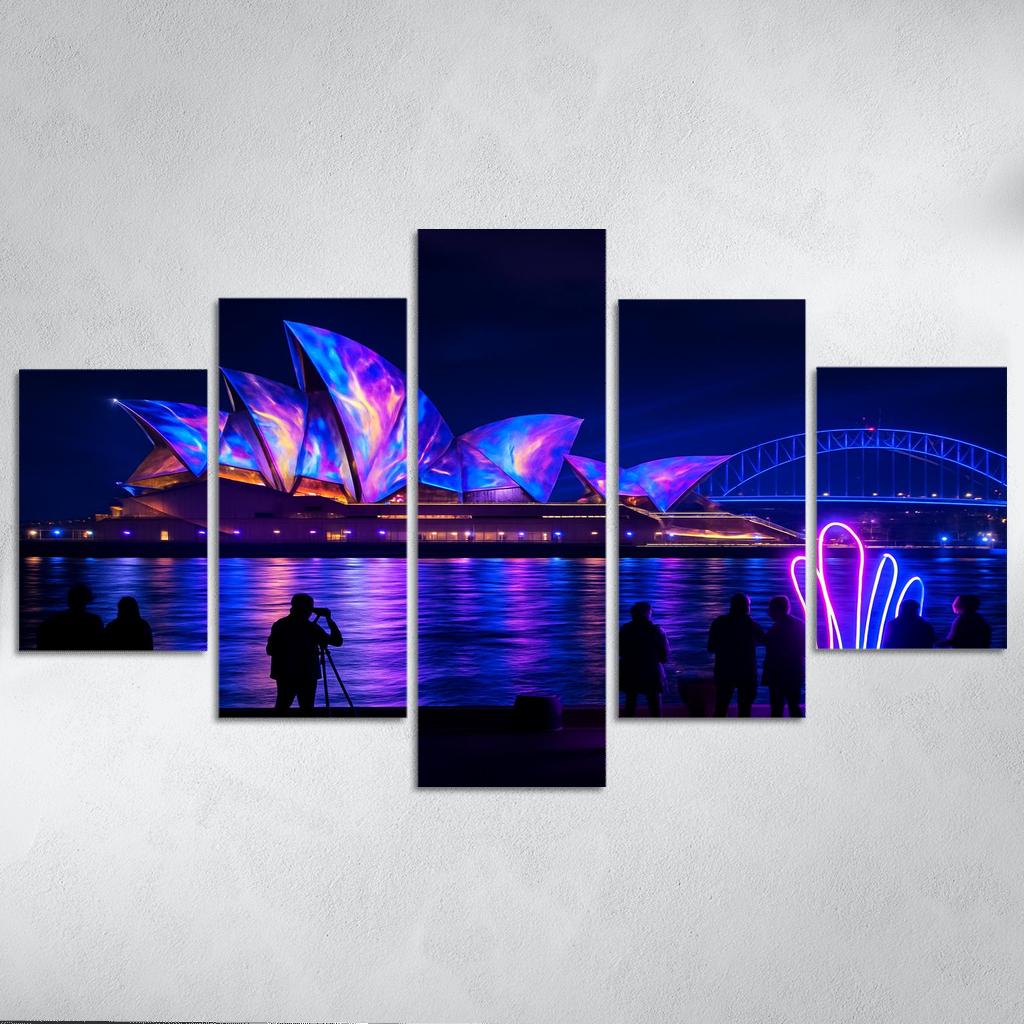 Vivid Sydney Light Festival Sydney abstract paintings frame