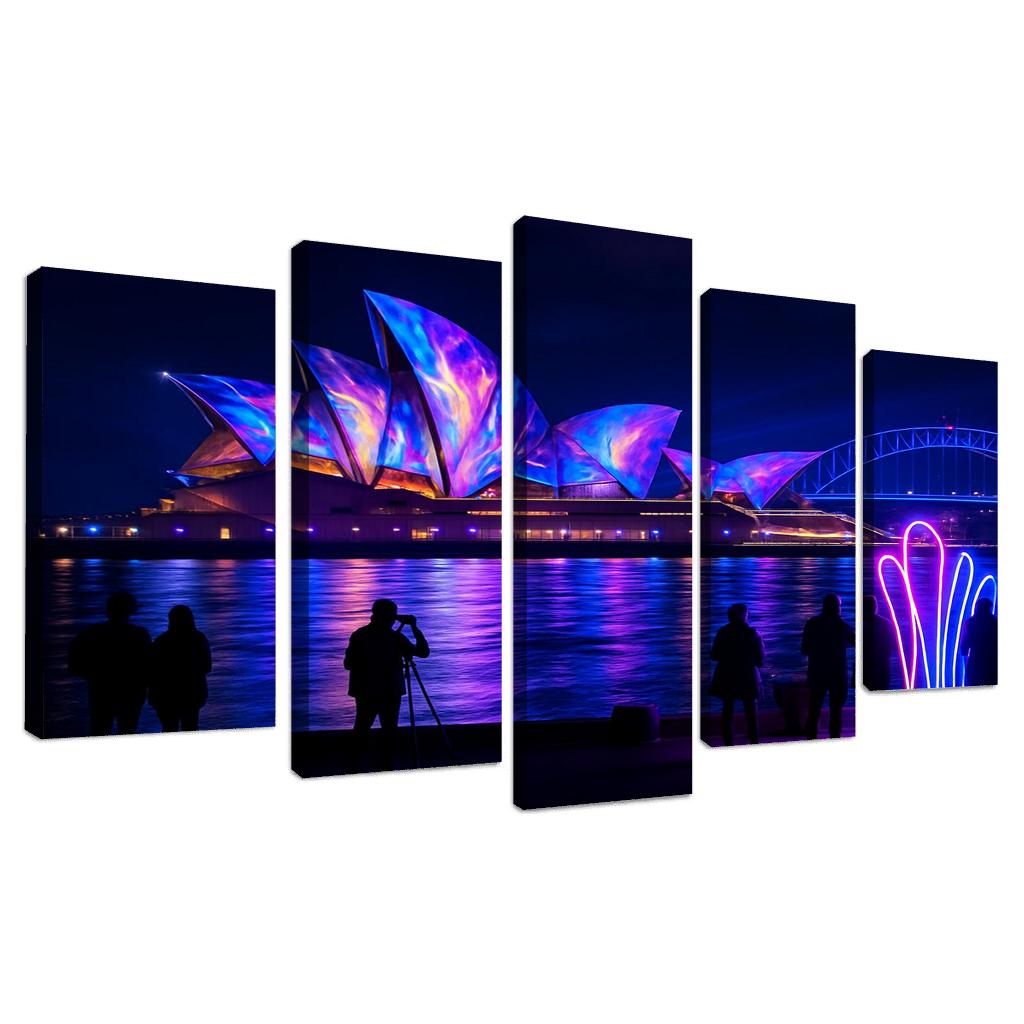 Vivid Sydney Light Festival Sydney abstract paintings frame