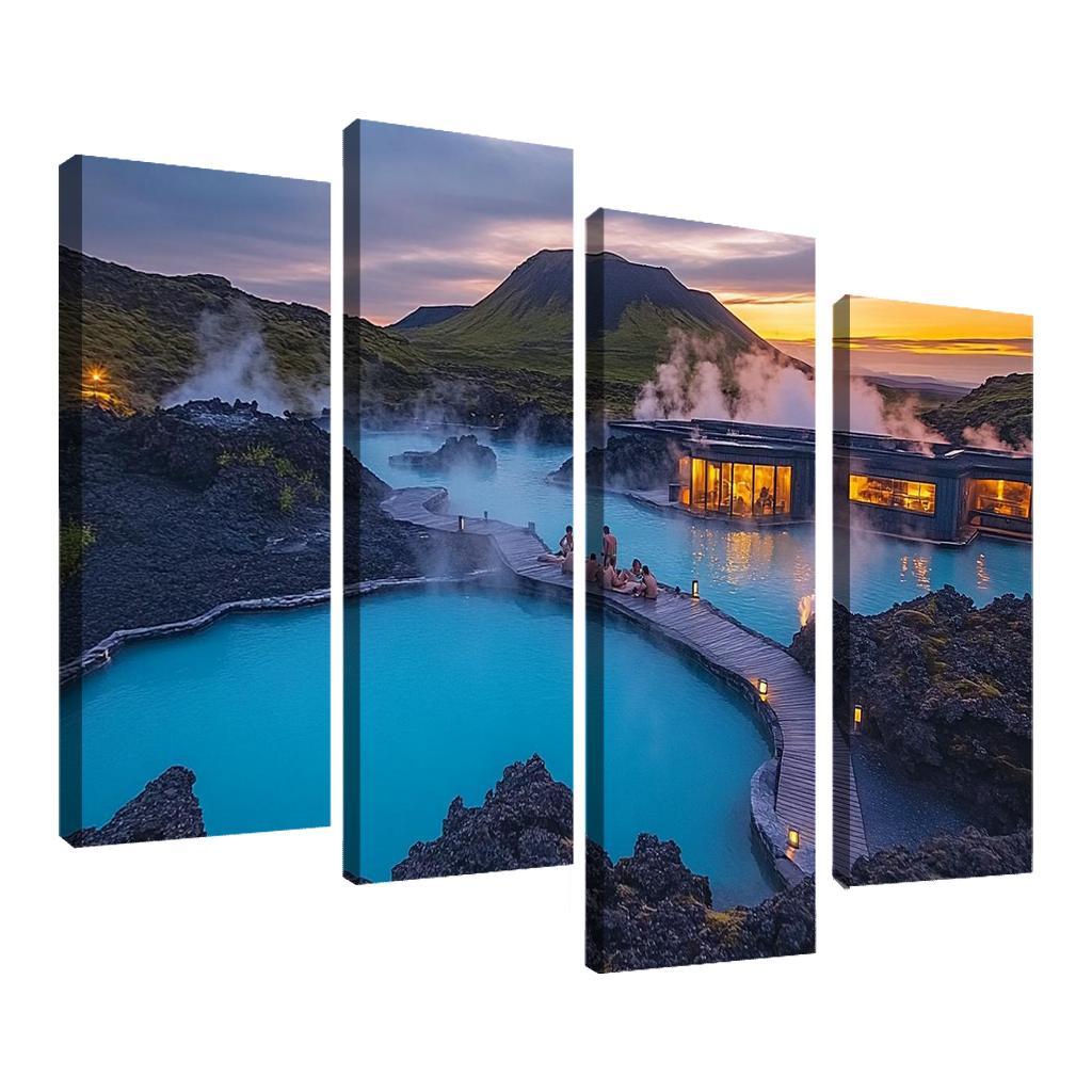 The Blue Lagoon multi-panel paintings