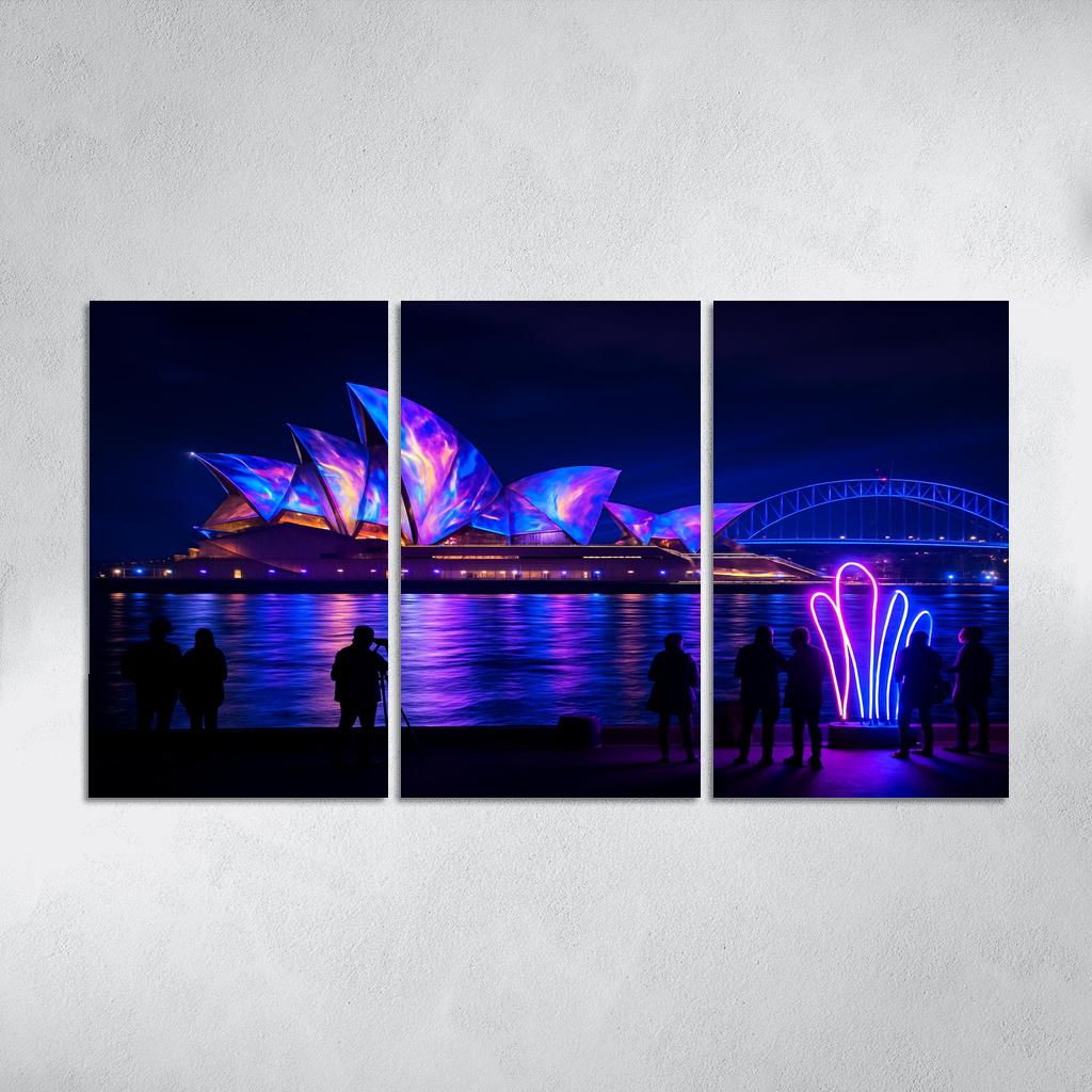 Vivid Sydney Light Festival Sydney abstract paintings frame