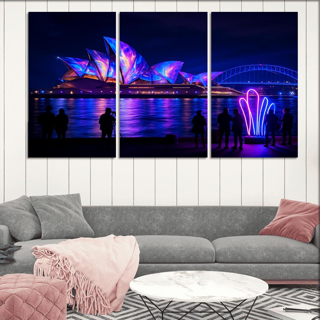 Vivid Sydney Light Festival Sydney abstract paintings frame