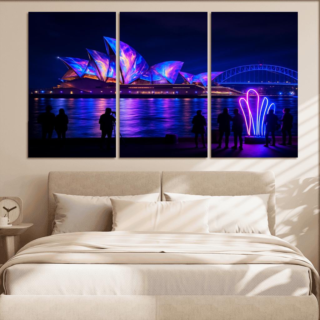 Vivid Sydney Light Festival Sydney abstract paintings frame