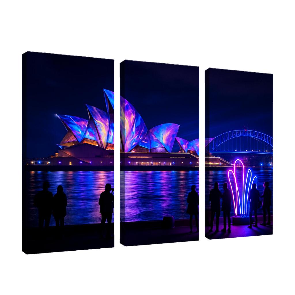 Vivid Sydney Light Festival Sydney abstract paintings frame