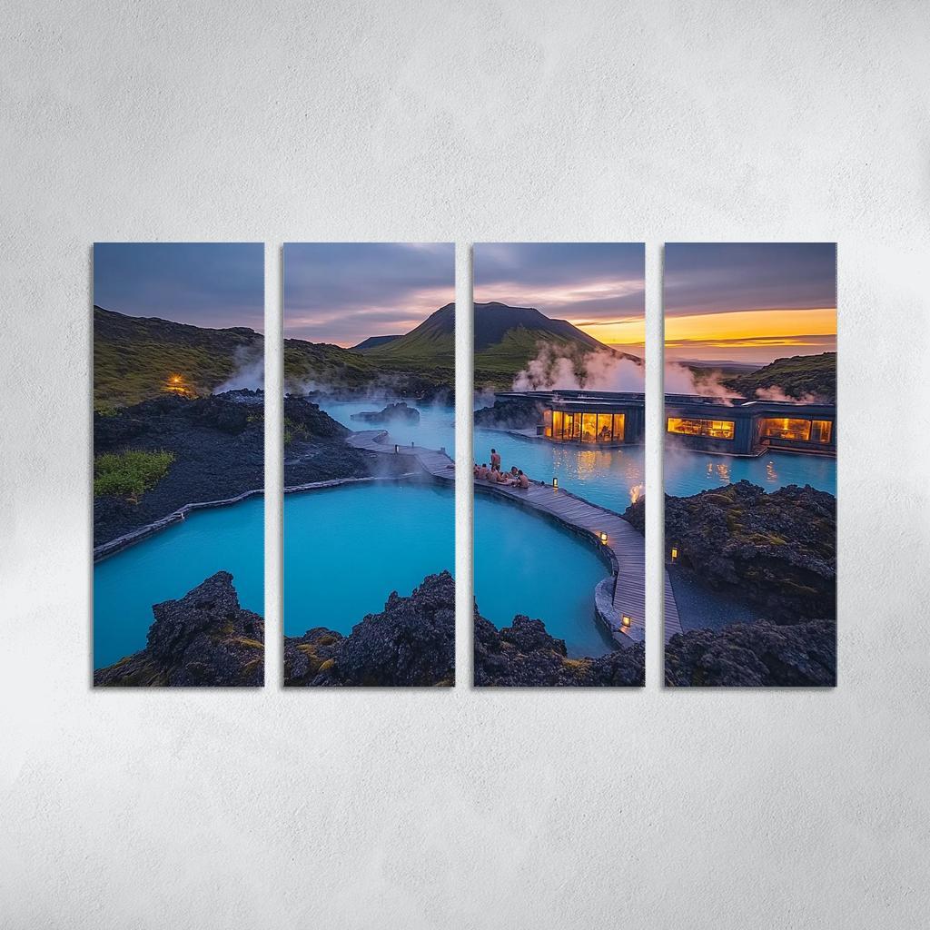 The Blue Lagoon multi-panel paintings
