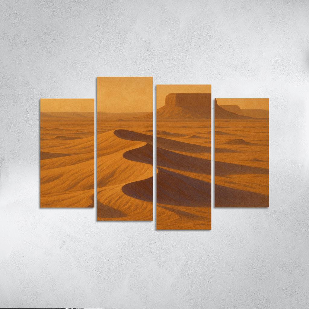Amber Dune Silence modern paintings frame