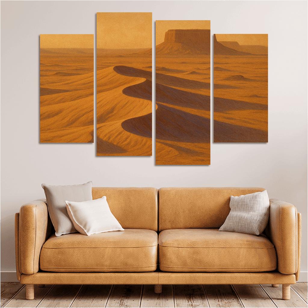 Amber Dune Silence modern paintings frame