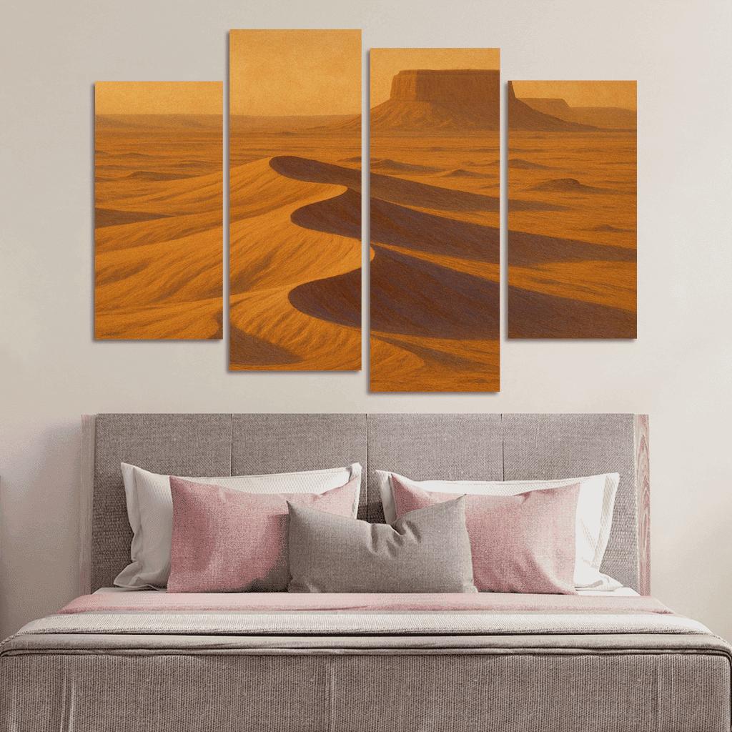 Amber Dune Silence modern paintings frame