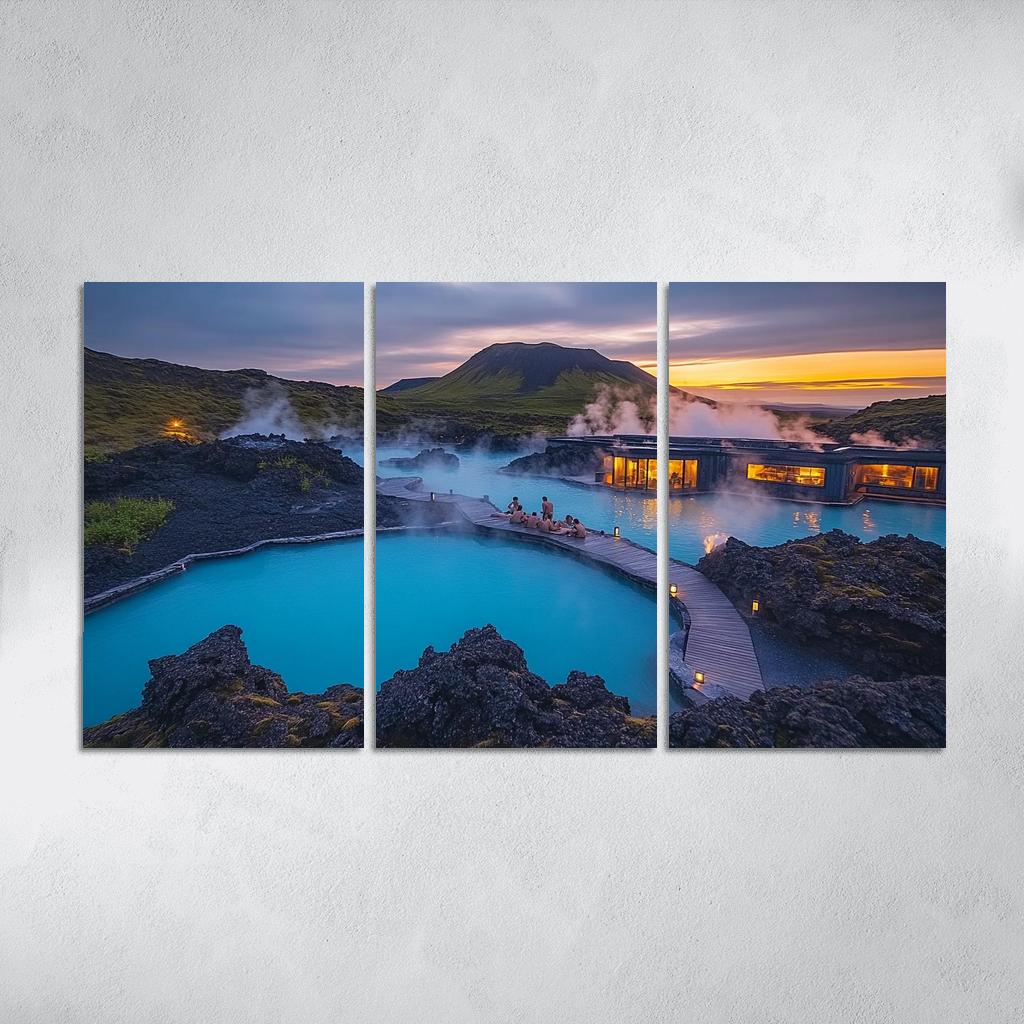 The Blue Lagoon multi-panel paintings