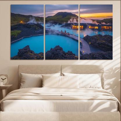 The Blue Lagoon multi-panel paintings