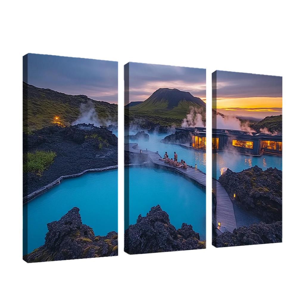 The Blue Lagoon multi-panel paintings