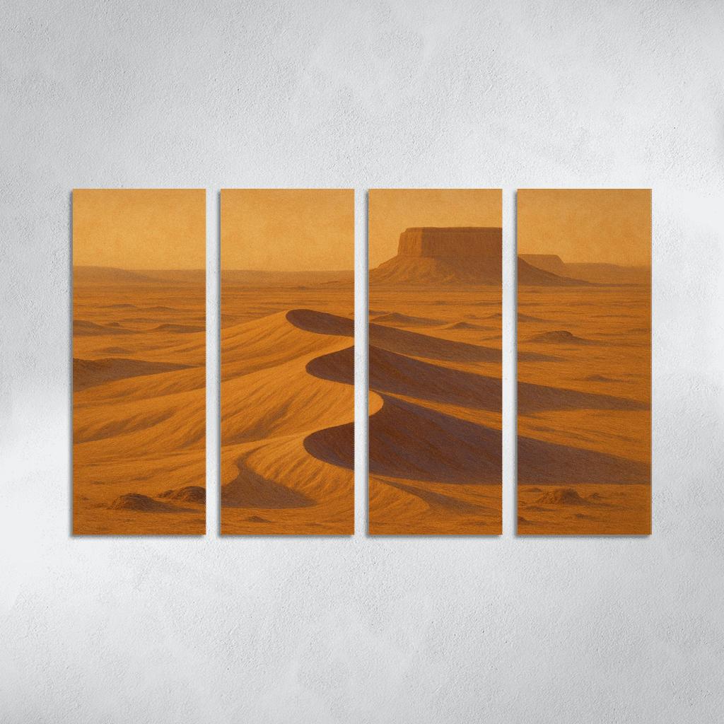 Amber Dune Silence modern paintings frame