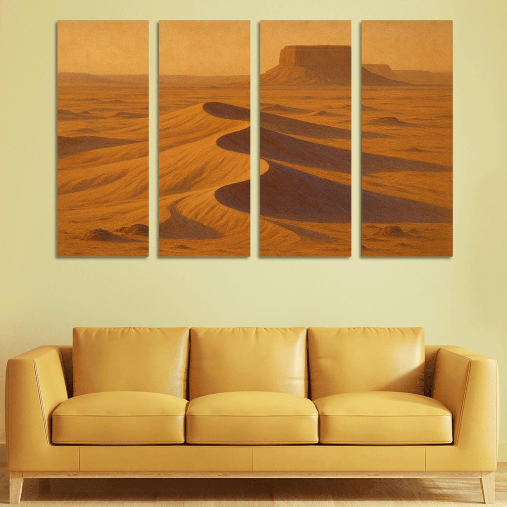 Amber Dune Silence modern paintings frame