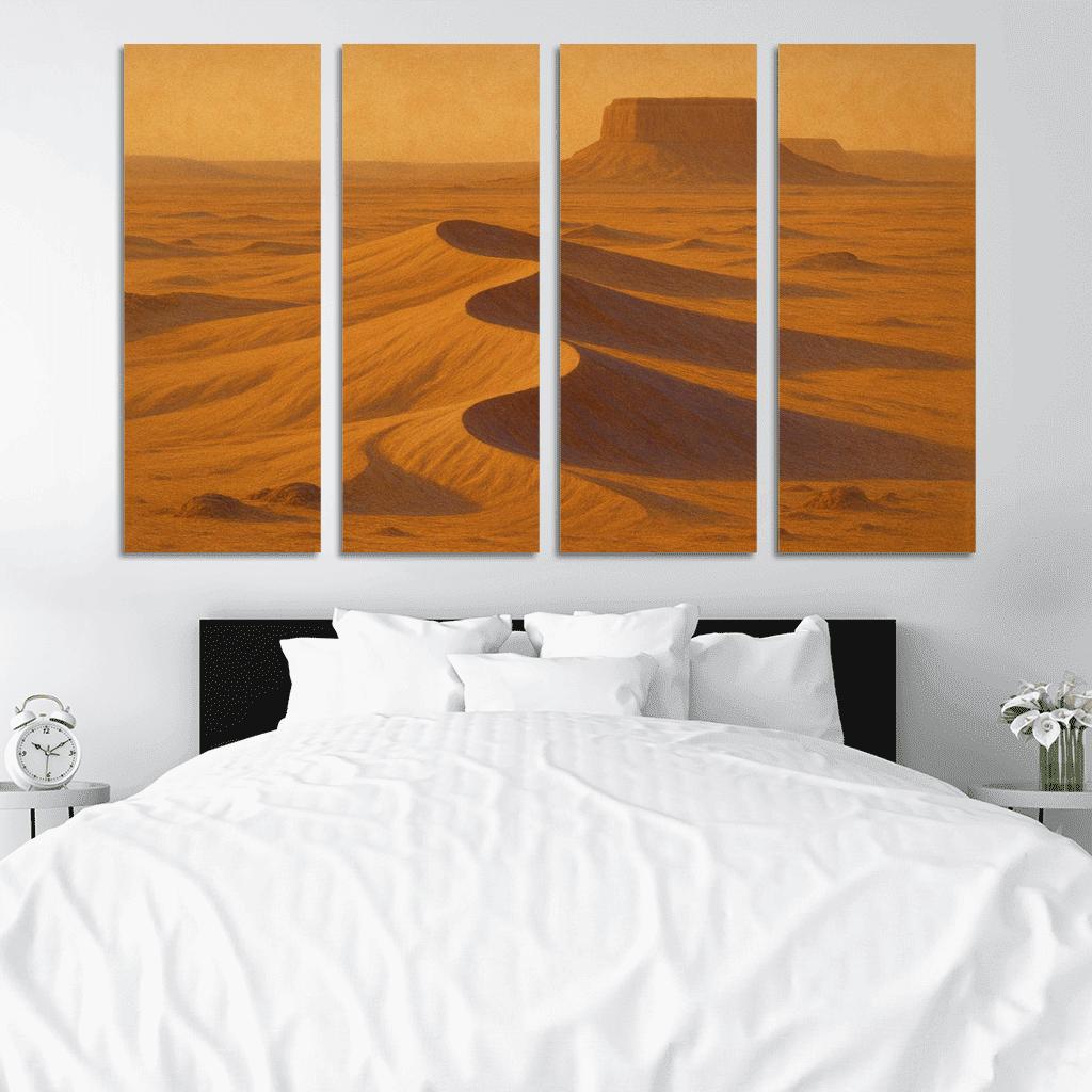 Amber Dune Silence modern paintings frame