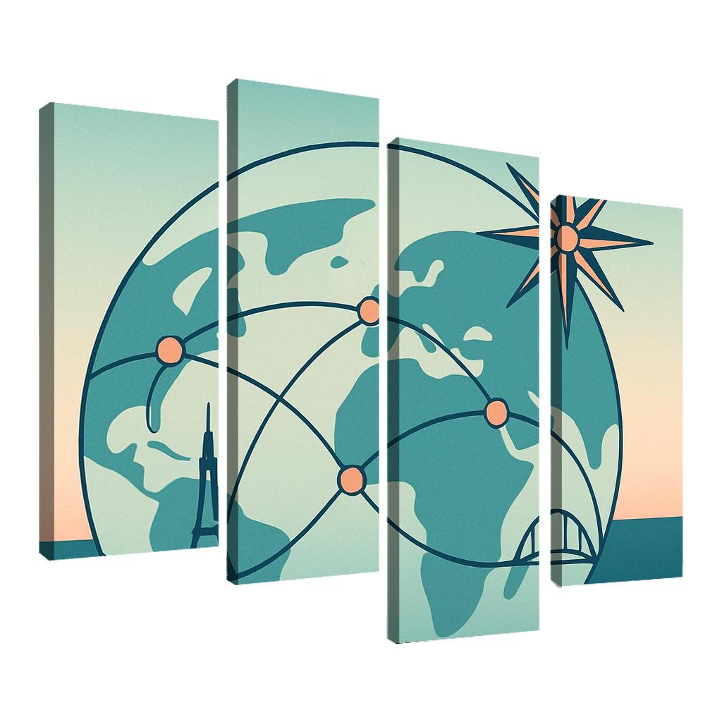 Celestial Flight Network wall decor