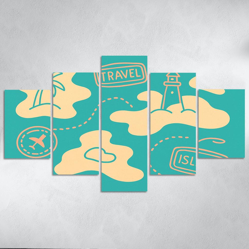 Passport Of Islands modern paintings frame