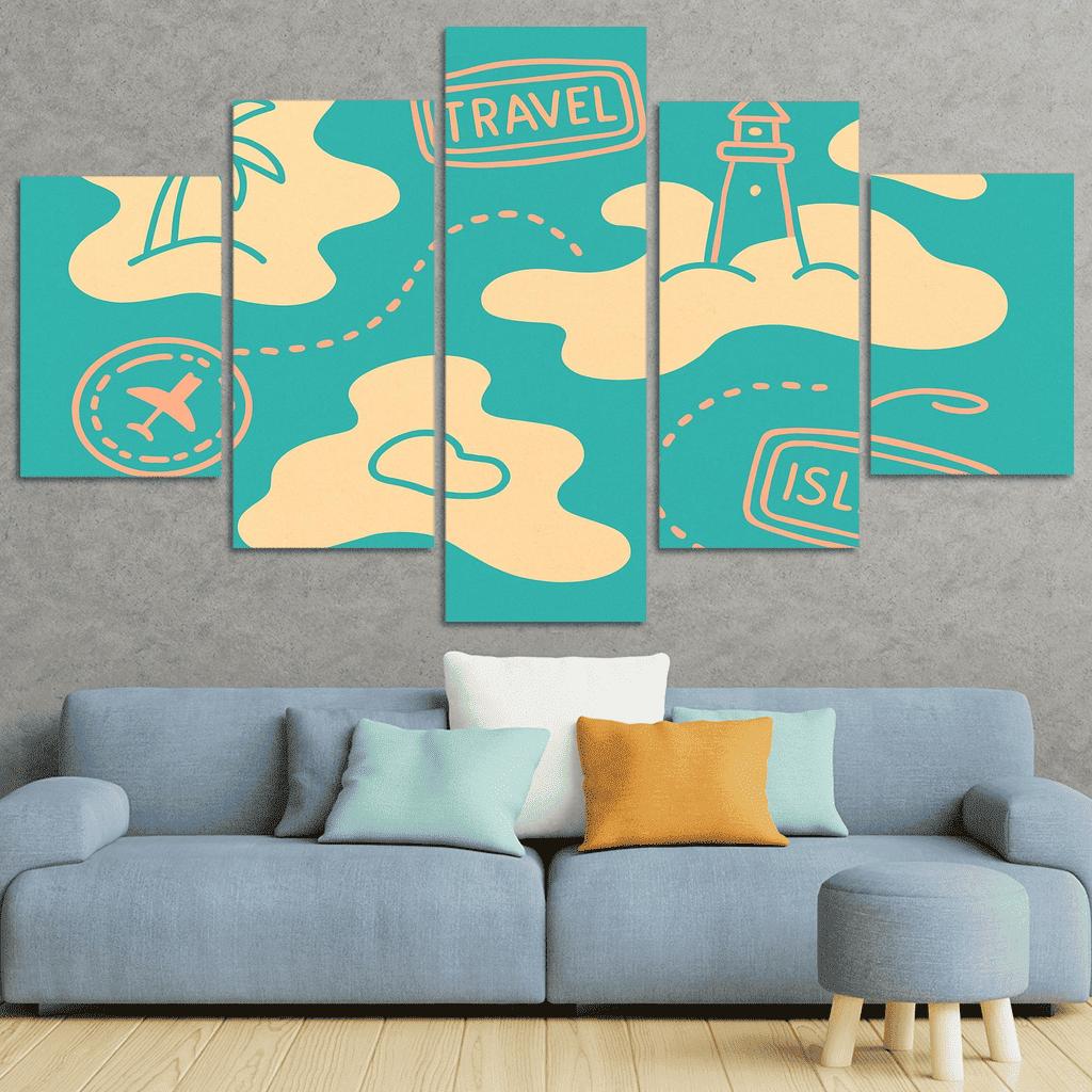 Passport Of Islands modern paintings frame