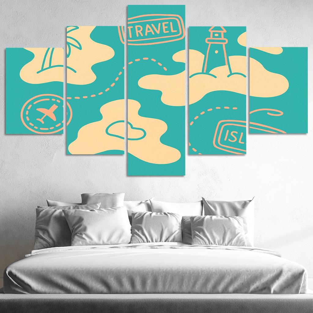 Passport Of Islands modern paintings frame