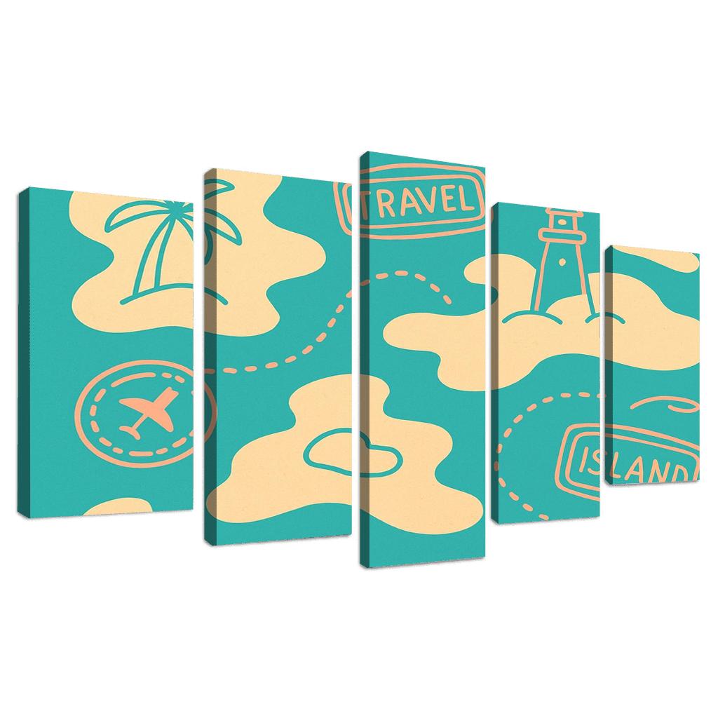 Passport Of Islands modern paintings frame