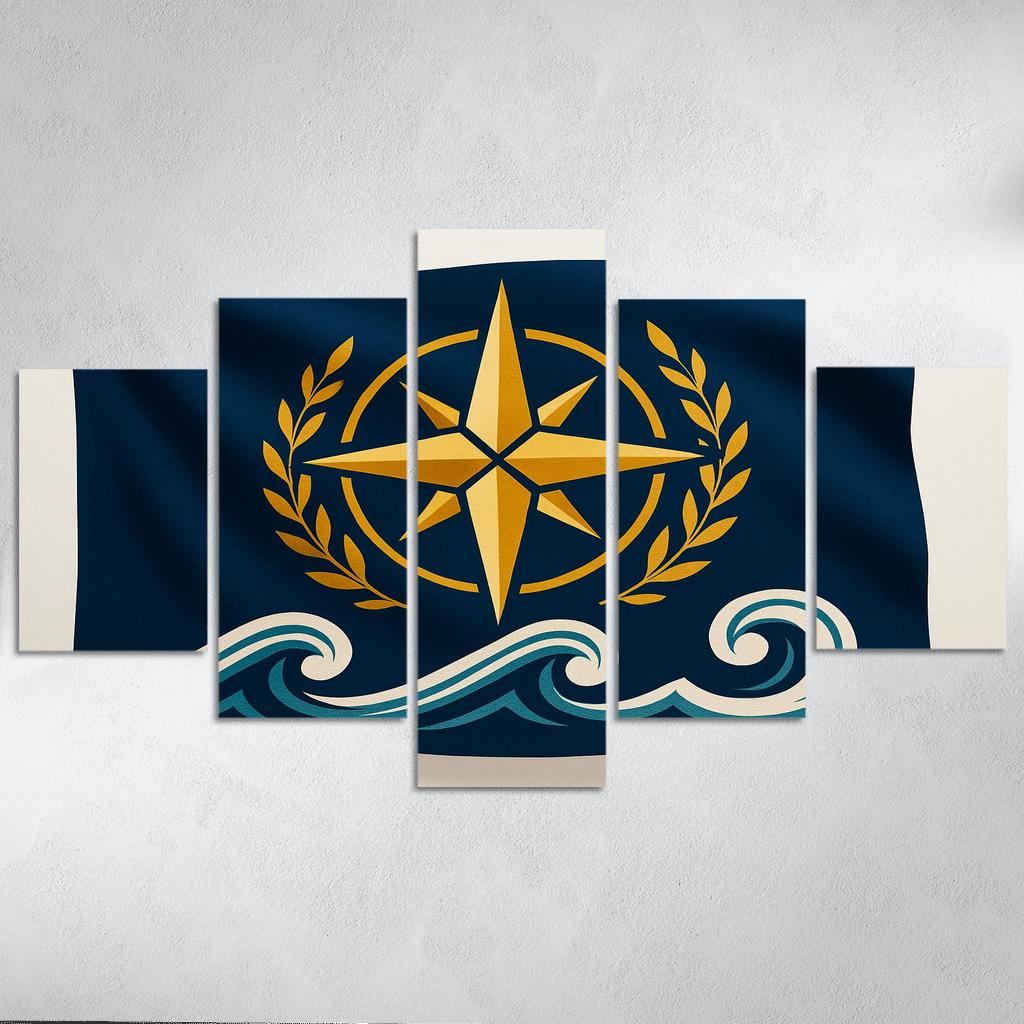 Mariners Compass Standard custom paintings frame