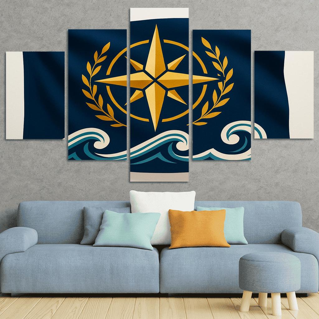 Mariners Compass Standard custom paintings frame
