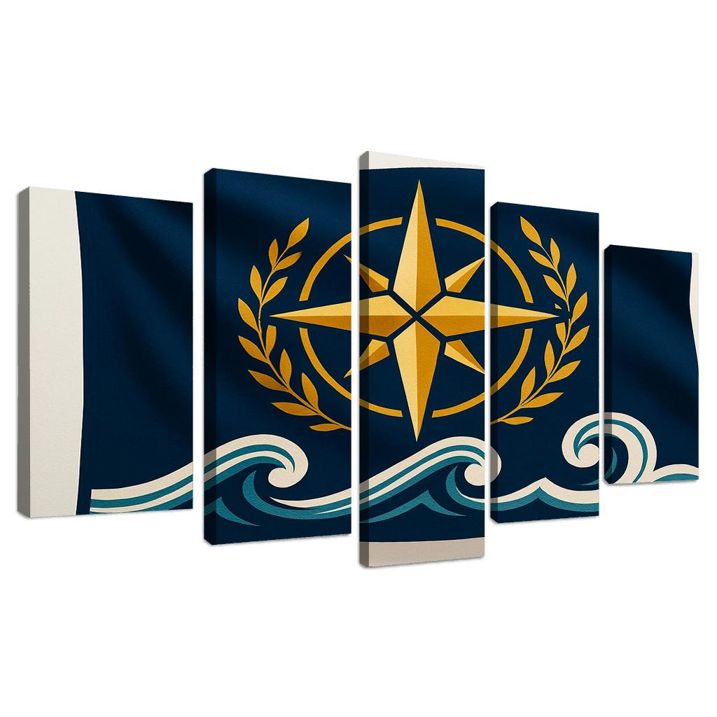 Mariners Compass Standard custom paintings frame