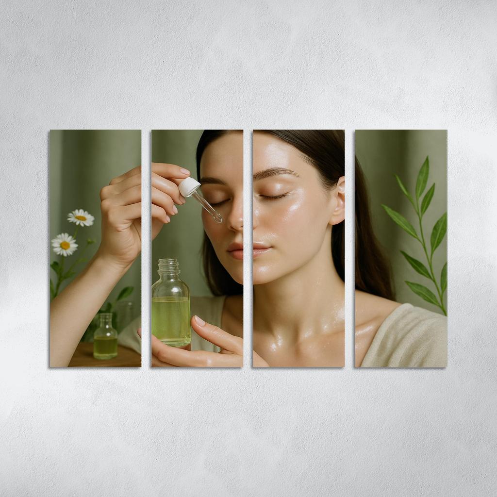 Herbal Glass Skin Ritual oil paintings frame