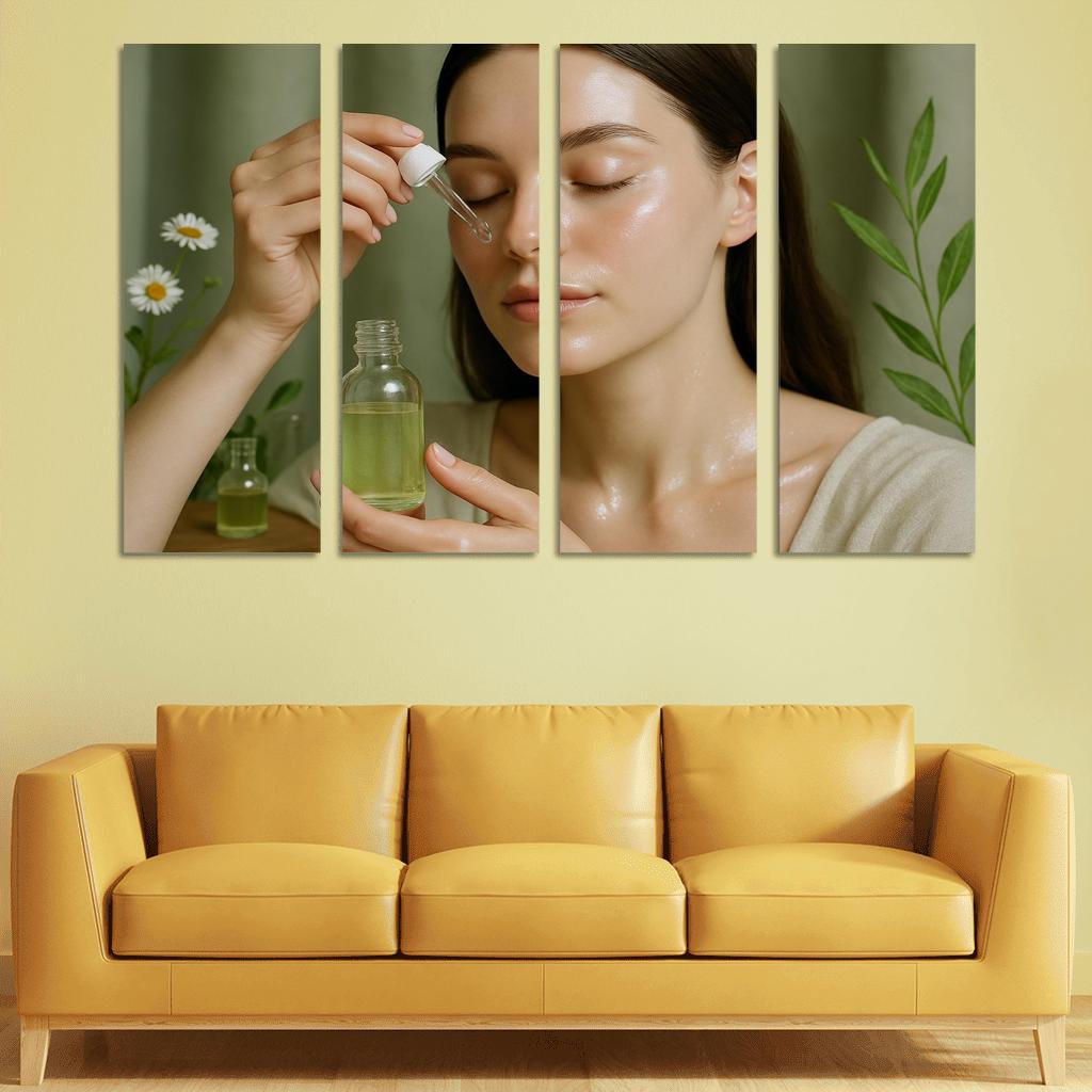 Herbal Glass Skin Ritual oil paintings frame