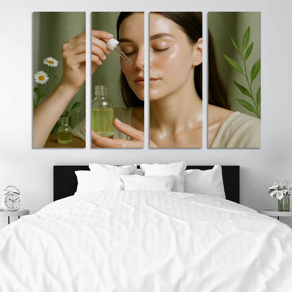 Herbal Glass Skin Ritual oil paintings frame