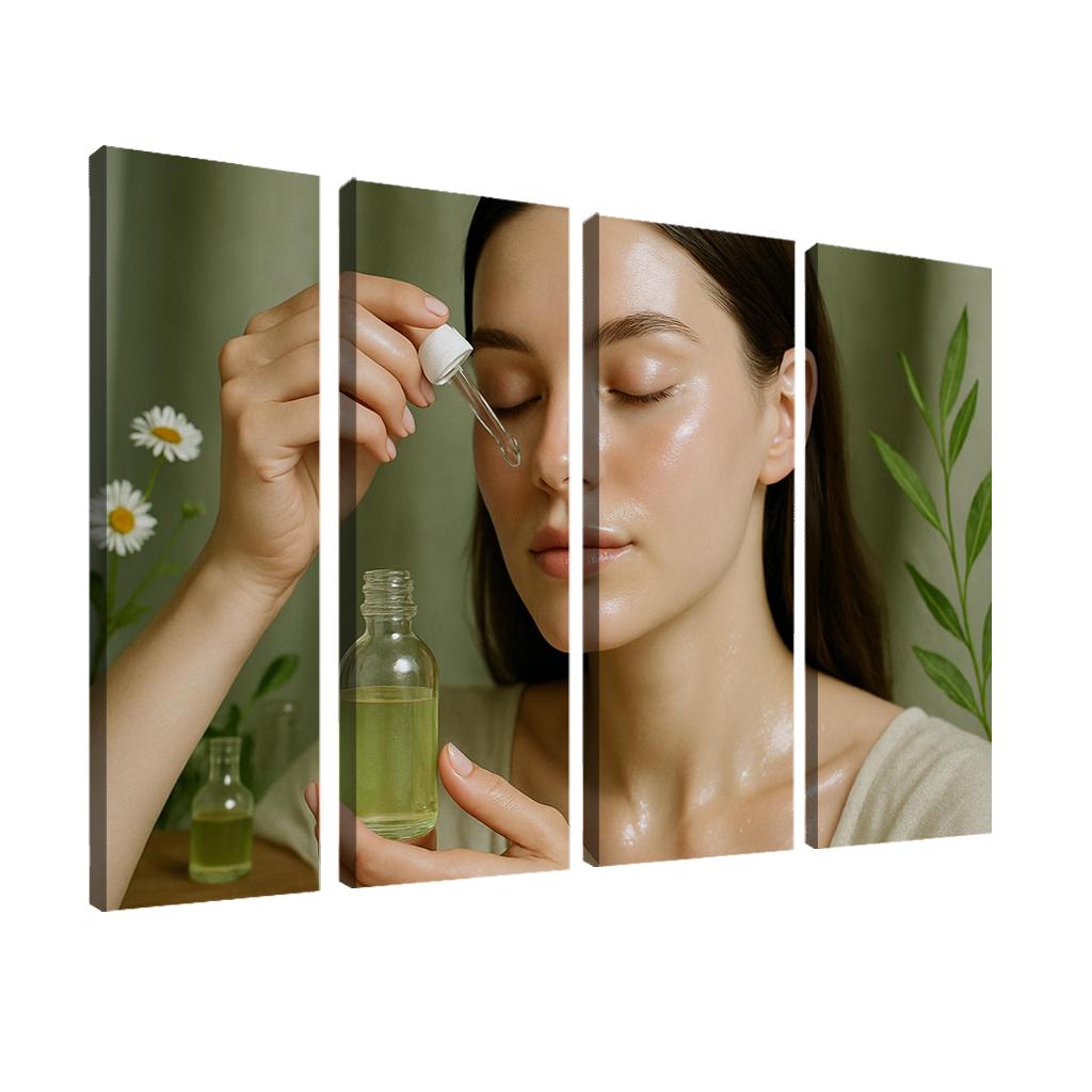 Herbal Glass Skin Ritual oil paintings frame