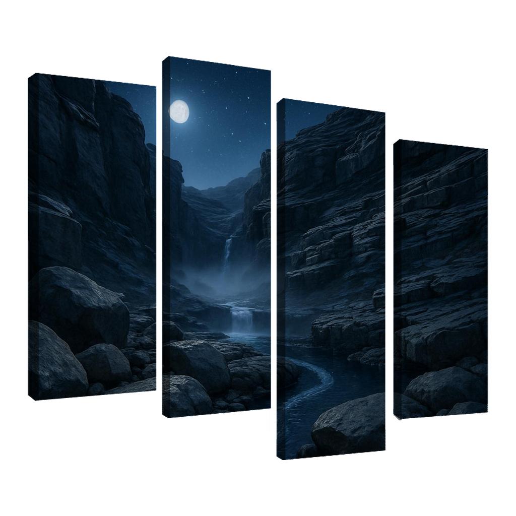 Moonlit Granite Ravine oil paintings frame