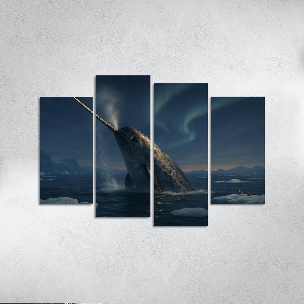 Moonlit Narwhal In Arctic Twilight art trends