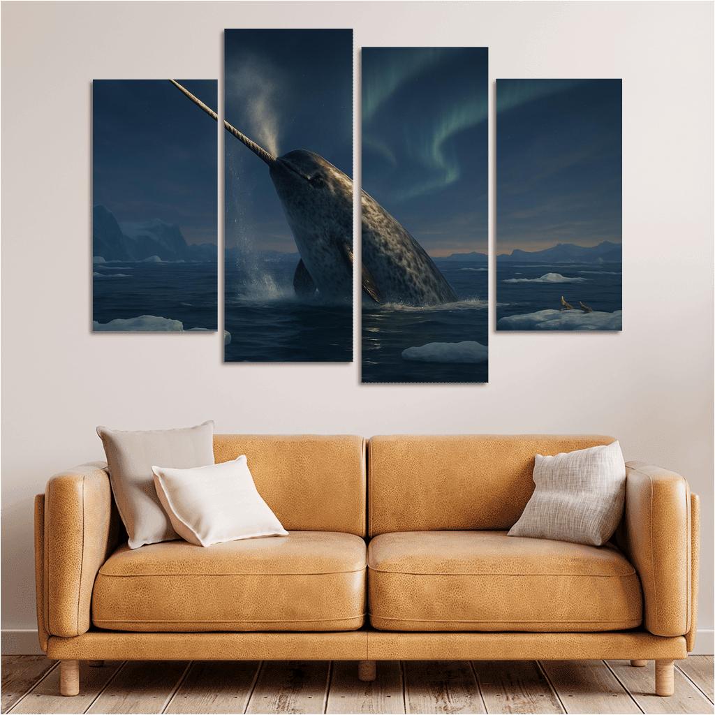 Moonlit Narwhal In Arctic Twilight art trends