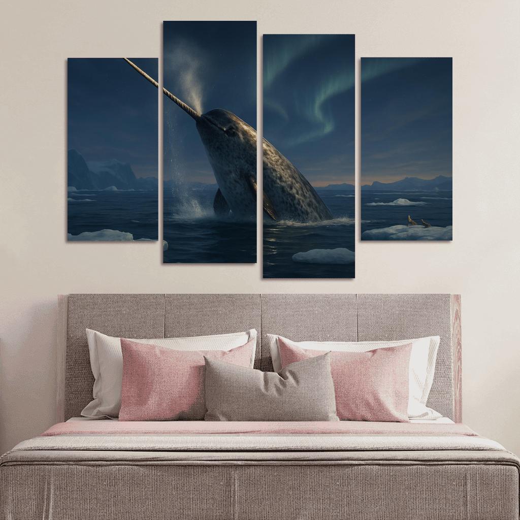 Moonlit Narwhal In Arctic Twilight art trends