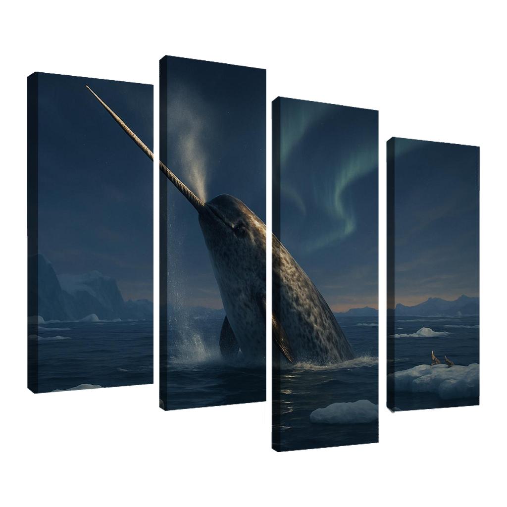 Moonlit Narwhal In Arctic Twilight art trends