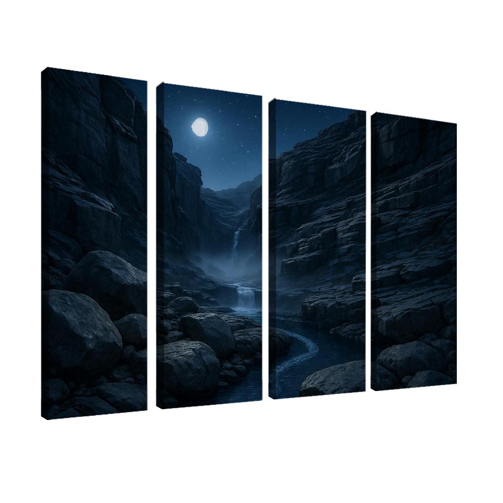 Moonlit Granite Ravine oil paintings frame
