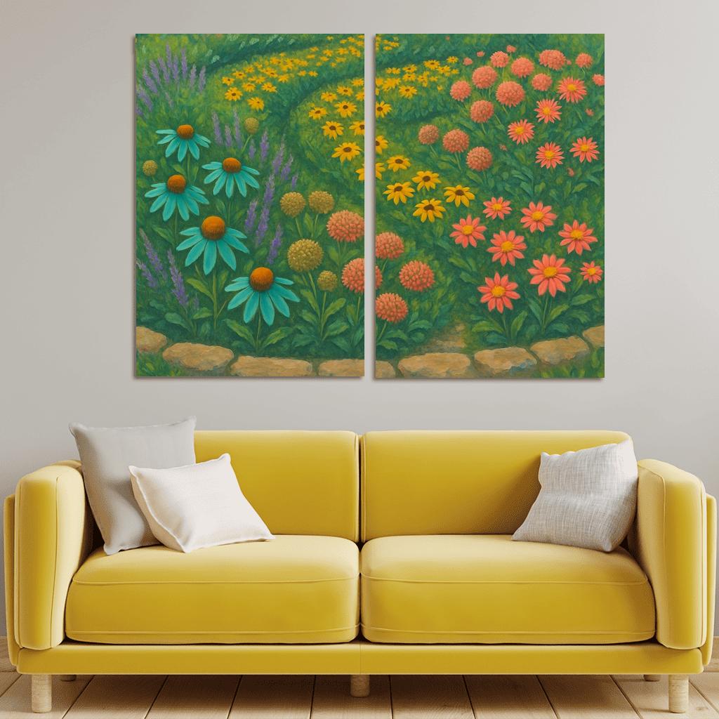 Pollinator Path Mosaic wall art