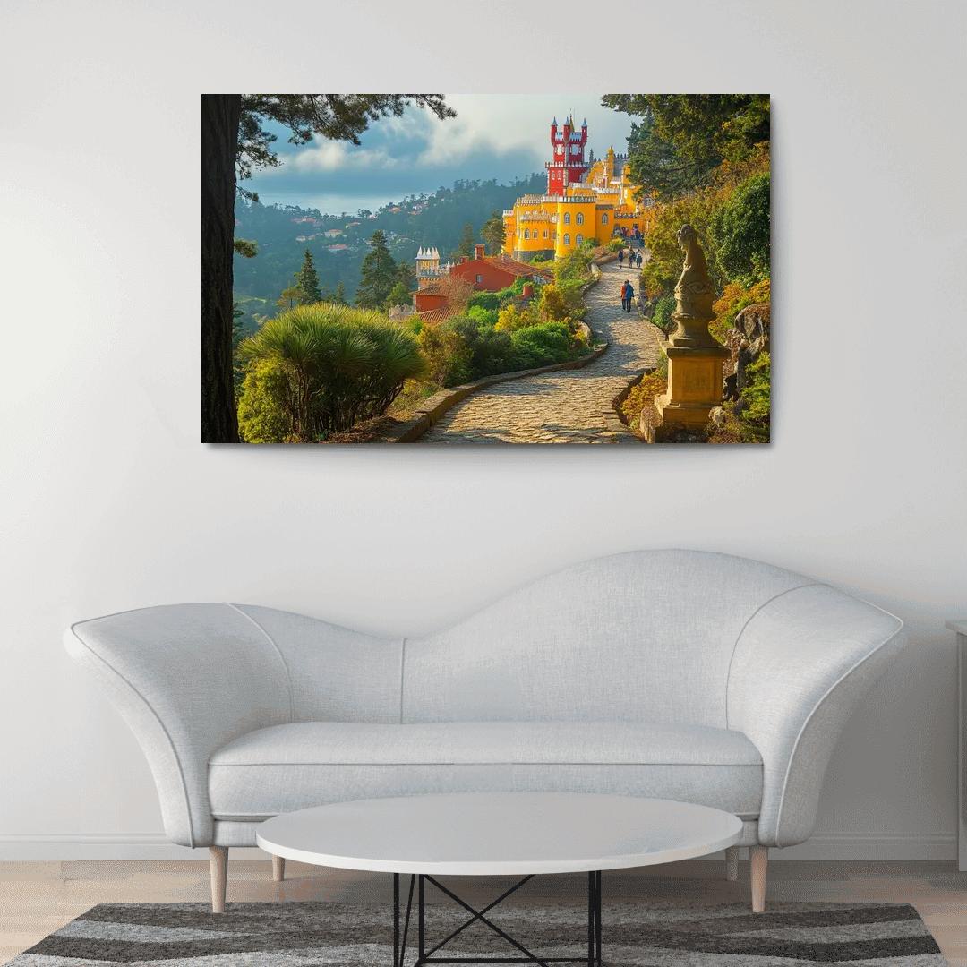 Pena Palace Park Gardens multi-panel paintings