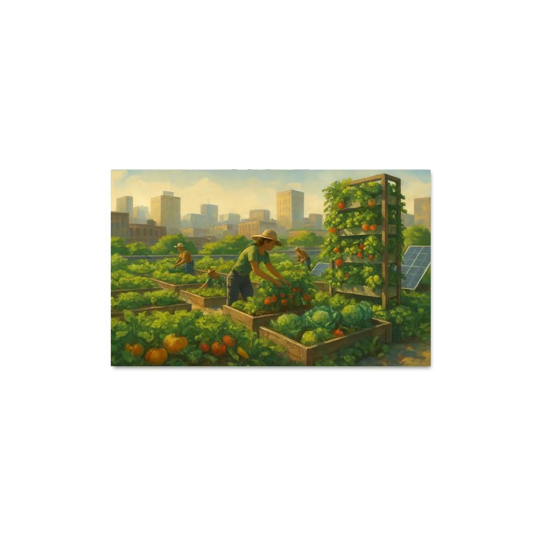 Sustainable Urban Agriculture Innovations premium artwork frames