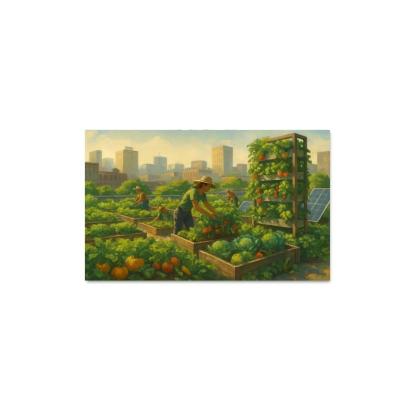 Sustainable Urban Agriculture Innovations premium artwork frames
