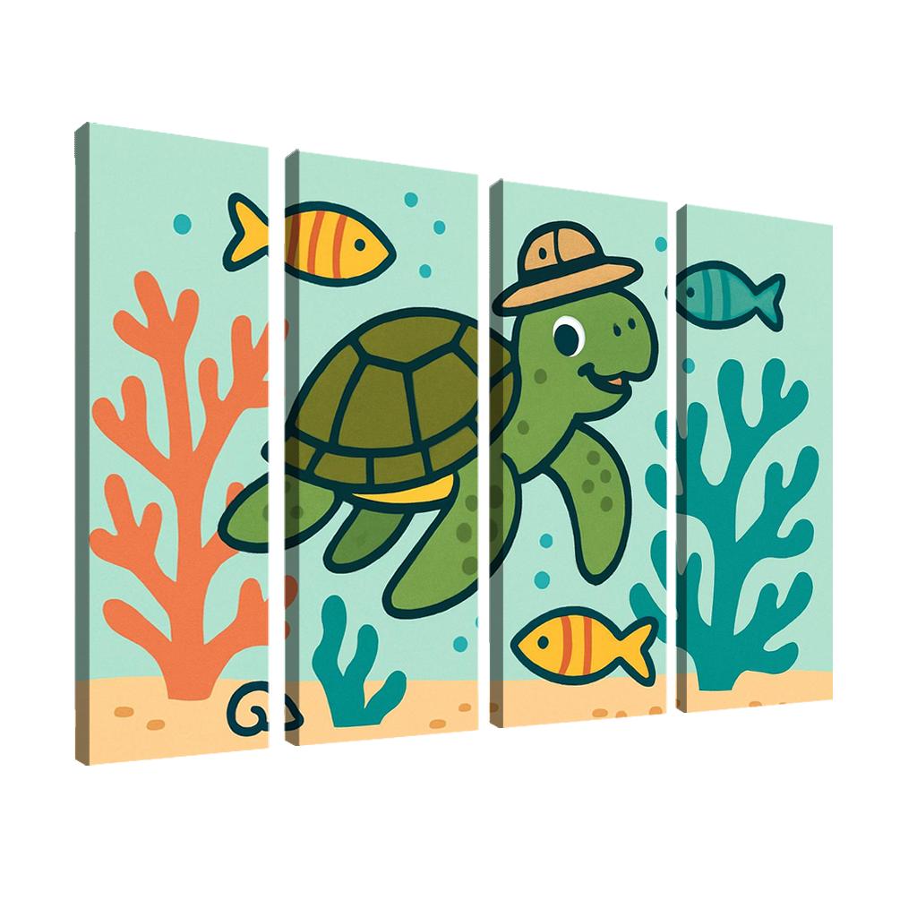 Coral Reef Explorer Turtle home decor