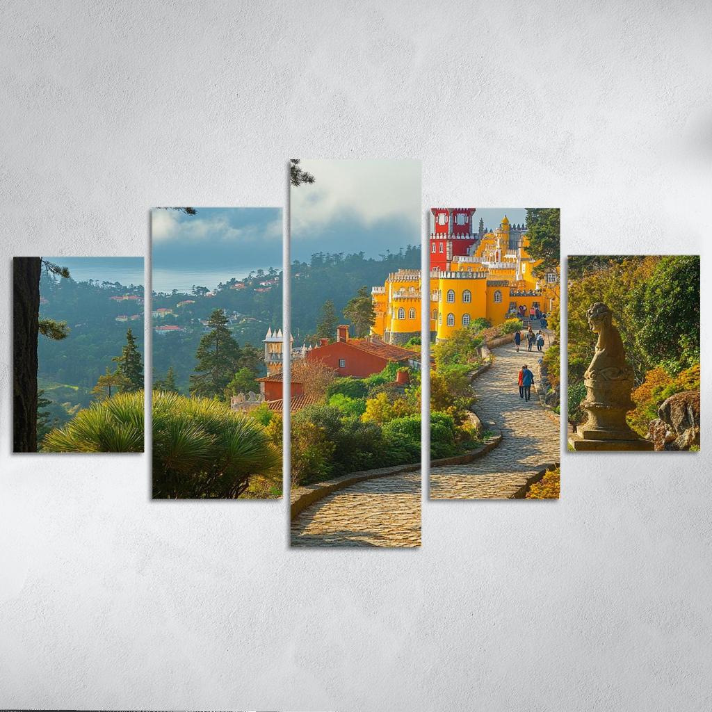Pena Palace Park Gardens multi-panel paintings