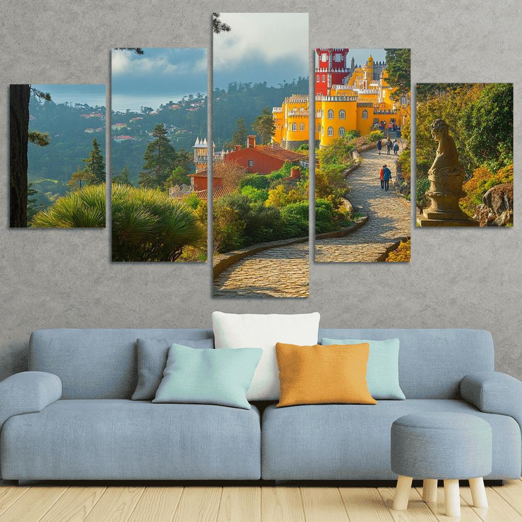 Pena Palace Park Gardens multi-panel paintings