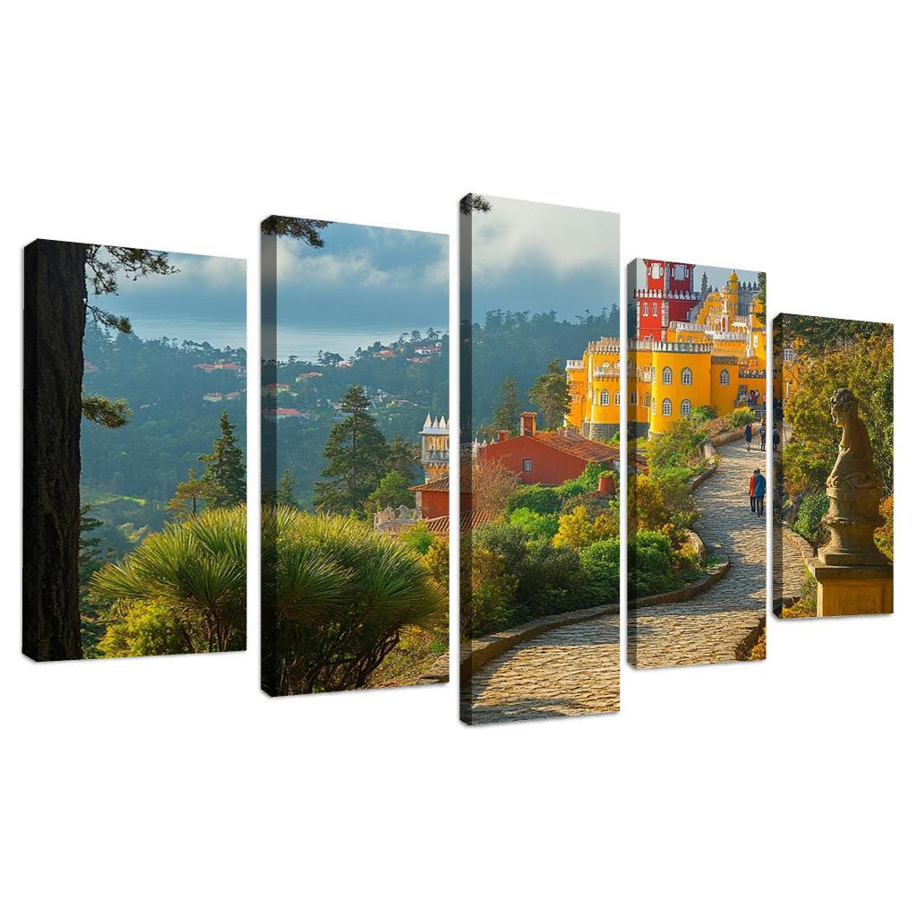 Pena Palace Park Gardens multi-panel paintings