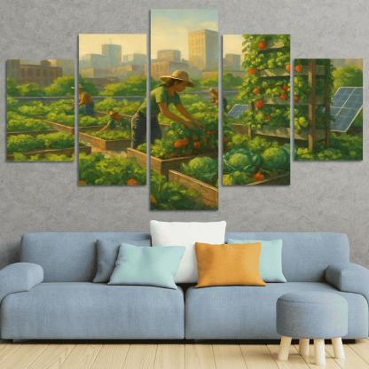 Sustainable Urban Agriculture Innovations premium artwork frames